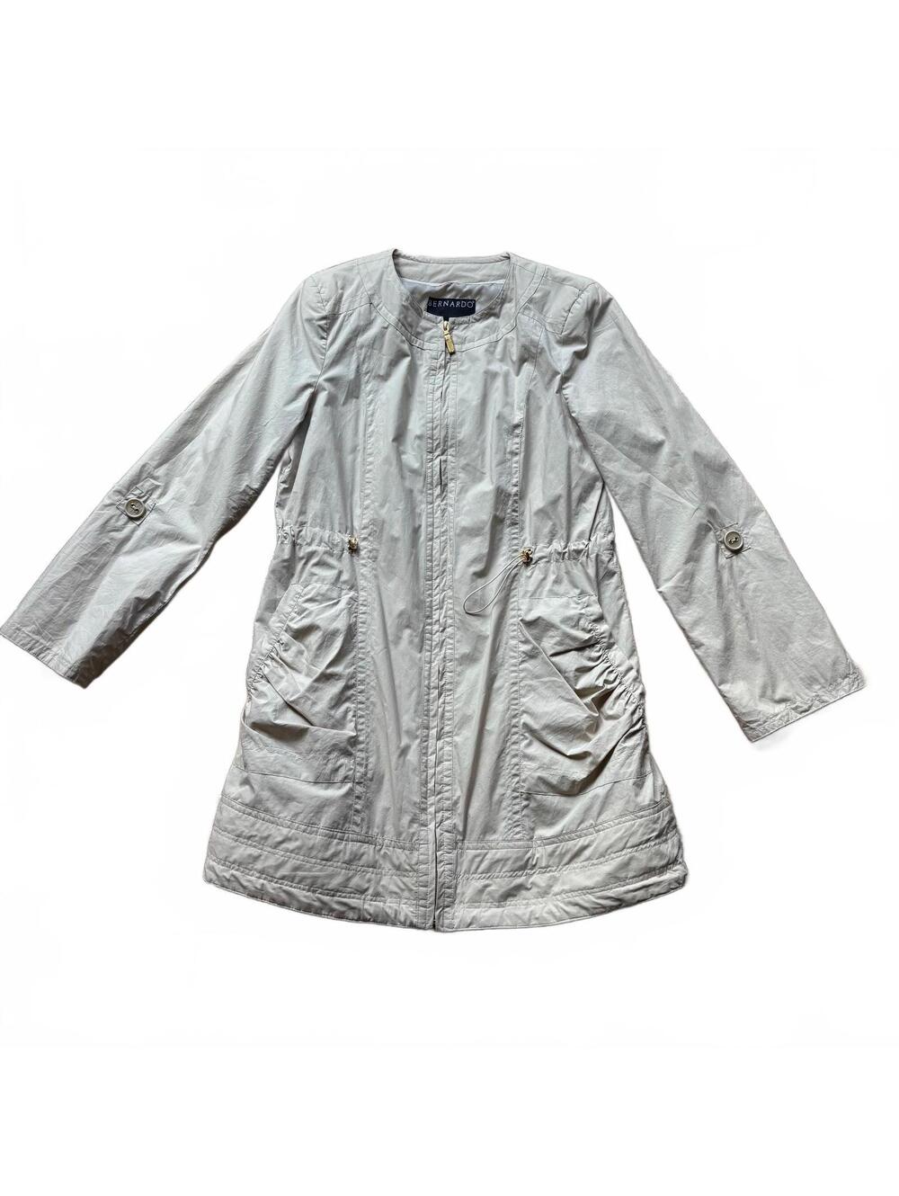 Vintage Bernardo Utility Cinch Jacket Khaki Trench Coat Size S